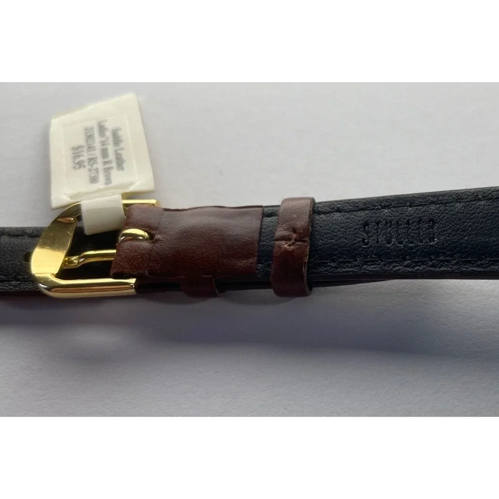 Stuller 14mm Saddle Leather Ladies Brown‎ Watch Band